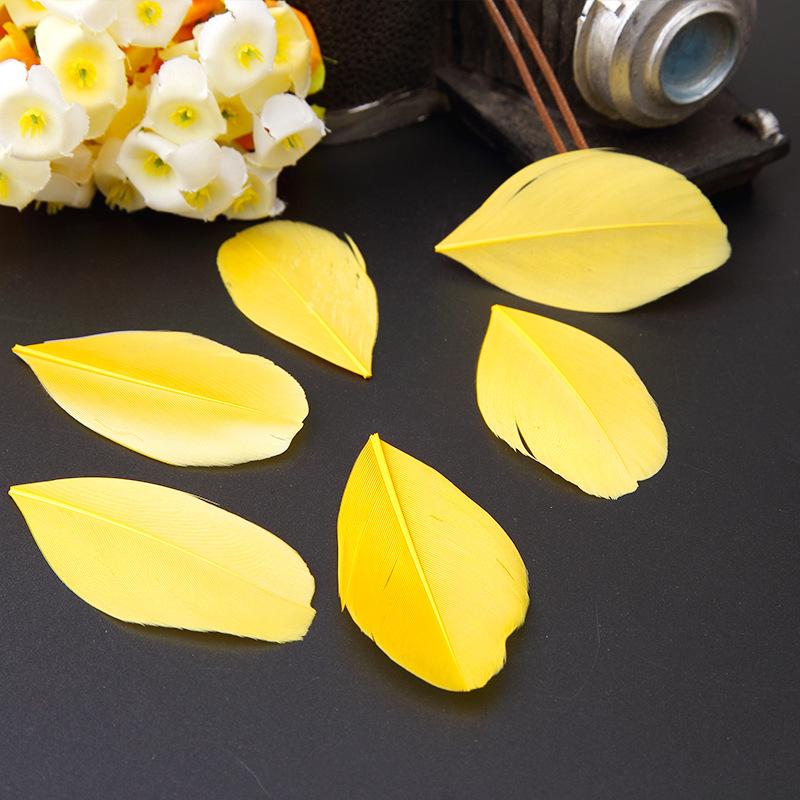 50Pcs26 Color Diy Jewelry Accessories Feather Color Floating Head Feather Goose Feather Craft Decorative Material