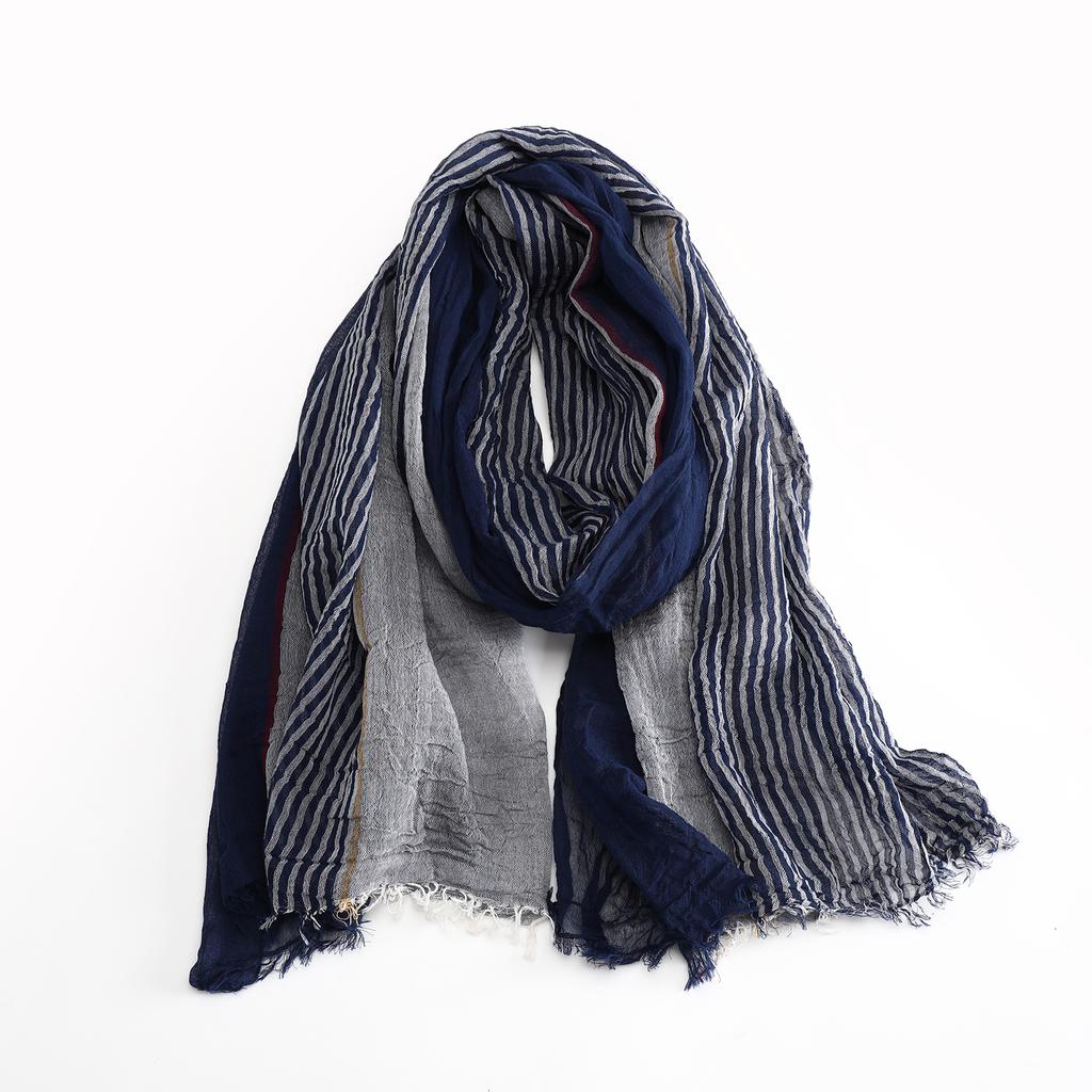 Cotton Linen Men Scarf Fashion Men'S Striped Scarves Autumn Winter Warm Neckerchief Casual Male Accessories Pashmina Shawl