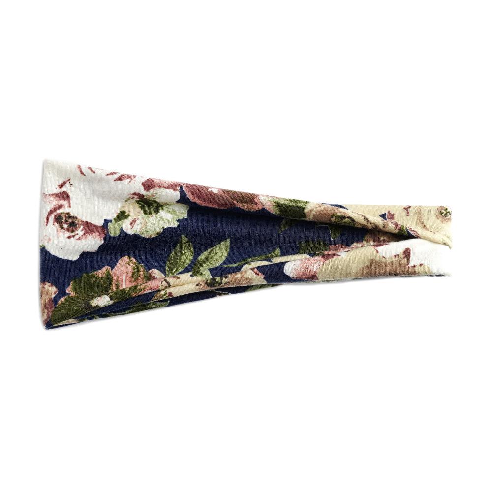 Flower Small Floral Series Women'S Sports Headband Yoga Headband Sweat-Absorbing Belt Antiperspirant Wide-Brimmed Headgear