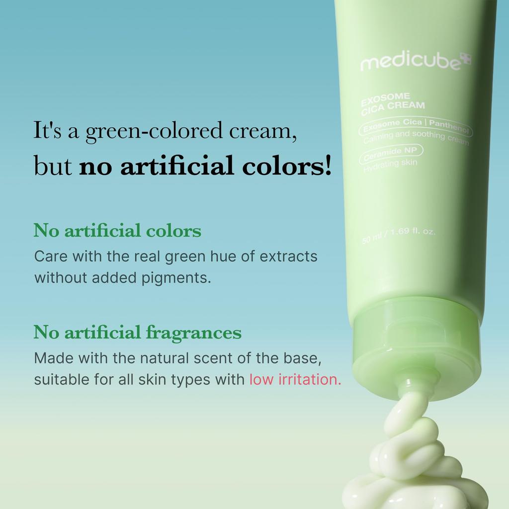 Medicube Exosome Cica Cream, Moisturizing, Moisture Barrier, Hydrating, Skincare, Korean Cosmetics, Moisturizing