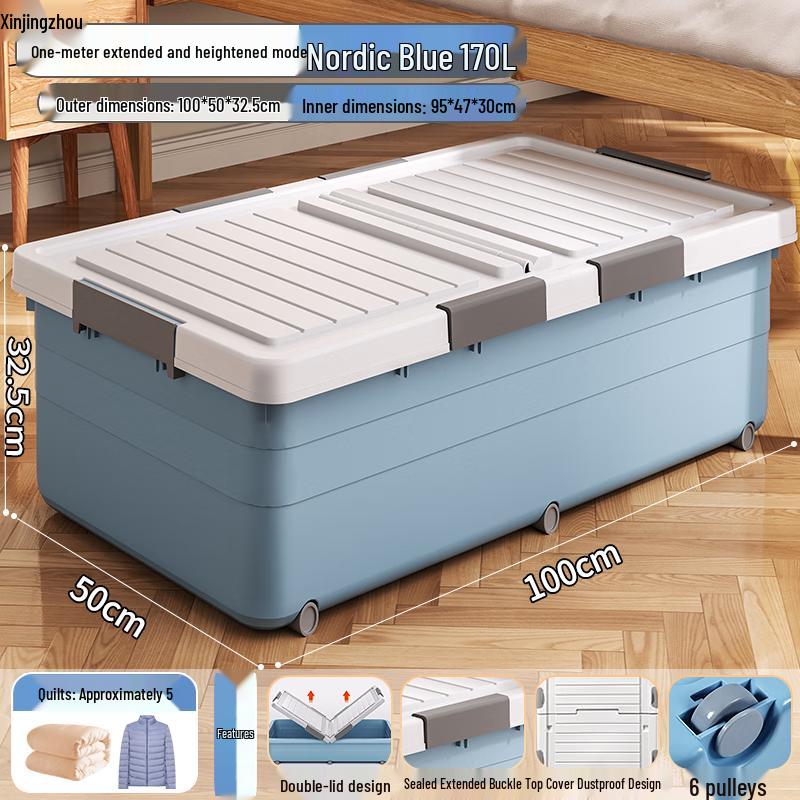 Under-Bed Storage Box with Wheels