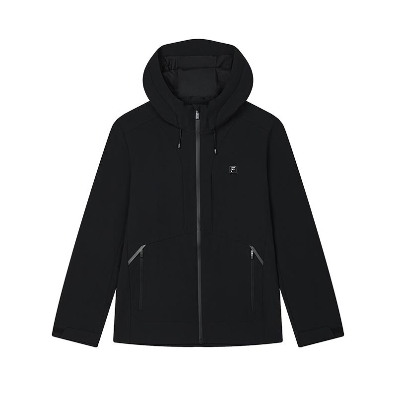 FILA Simple Versatile Woven Hooded Jacket Men Jackets Black F11M513704FBK