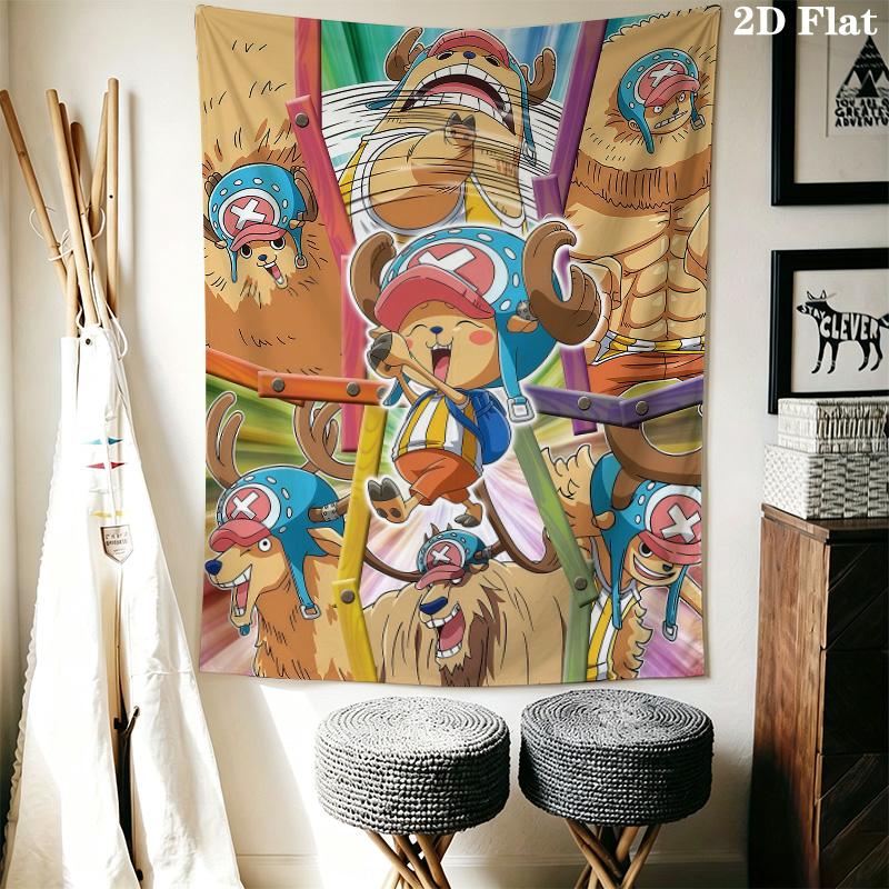One Piece Tony Tony Chopper Arazzo da Parete Estetico Appeso a Parete Coperta in Tessuto Stampato Arazzi Decorativi per Camera da Letto Soggiorno Decorazioni per la Casa