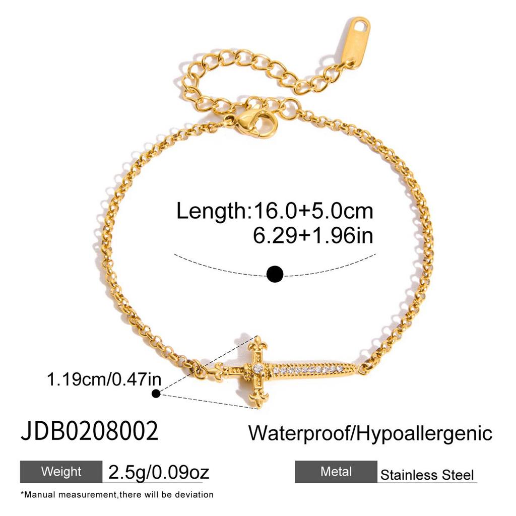 Classic Style Light Luxury High-end Cross Bracelet Hand Jewelry