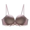 Elegant Lace Underwire Bra Set for Women - Seamless, Beautiful Back Design, Small Bust Enhancing, Soft Steel Ring Support.