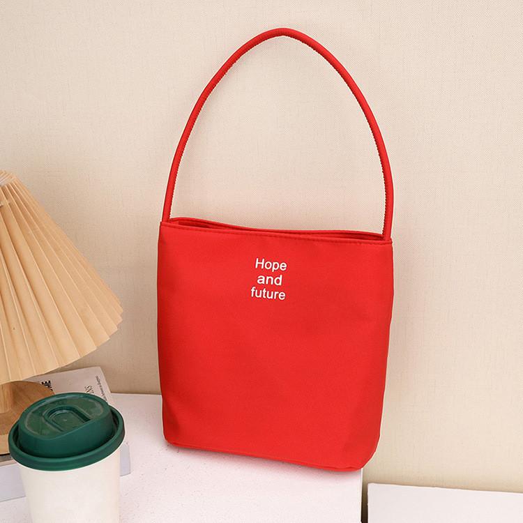 Nylon Letter Bag For Women With Zipper Closure For Daily Use