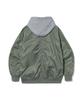 Ucla Unisex Detachable Hoodie Nylon Ma1 Jumper [Khaki] (Uc2Uj20)