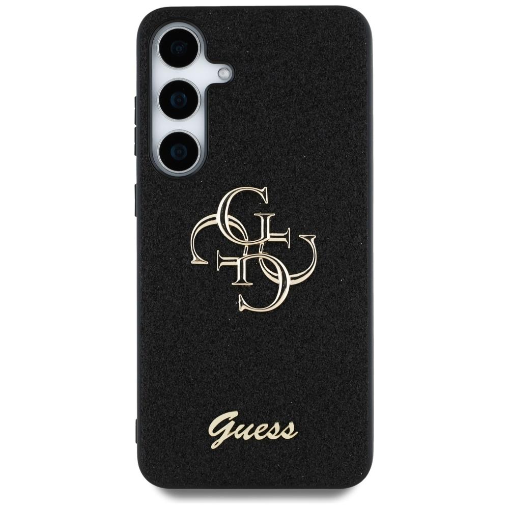 Guess Fixed Glitter Big 4G Metal Case for Samsung Galaxy S25 Black
