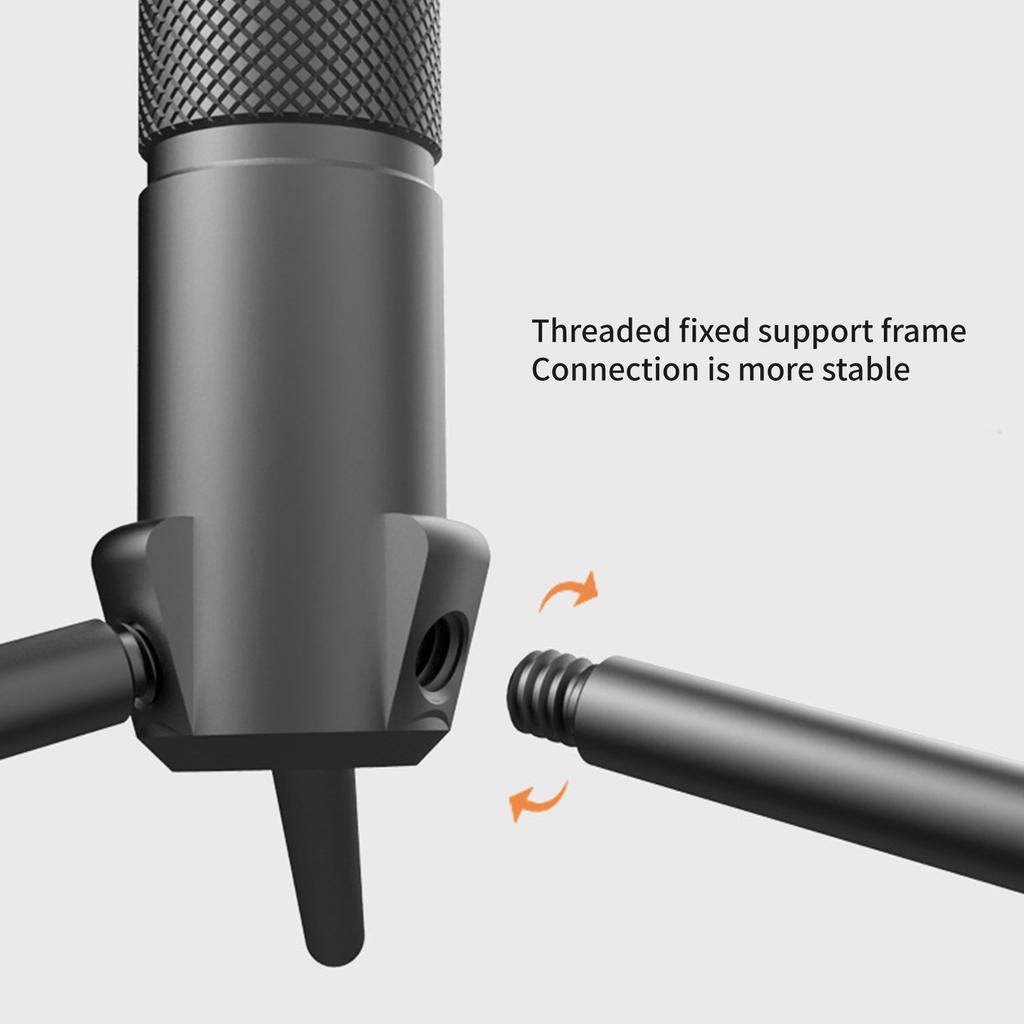 Multipurpose Outdoor Light Stand Regulable Aluminum Alloys Tripods Base for Hiking and Photography
