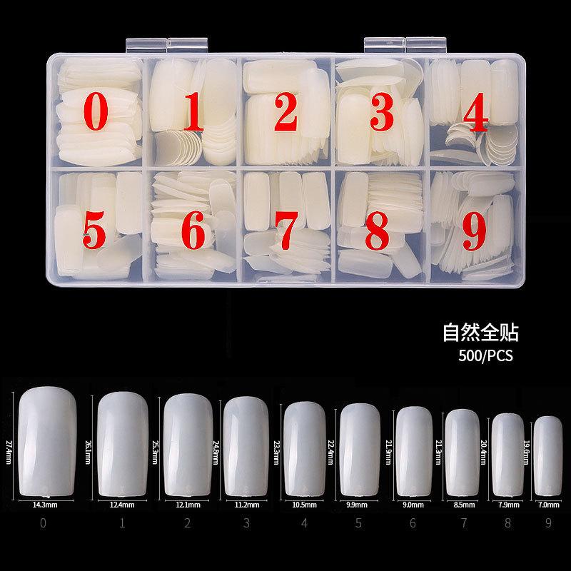 Nail Art 500 шт./коробка для ногтей, накладные ногти для французского дизайна ногтей, накладные ногти для французского дизайна, накладные ногти, натуральные и прозрачные