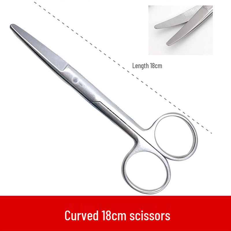 Surgical & Grooming Scissors Set: Stainless Steel, Curved & Straight Tips for Nursing, Gauze, Dissection, Pet Care