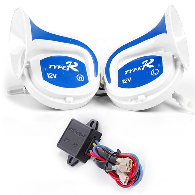 2 STÜCKE 12 V Autolautsprecher Fahrzeug Auto 8 Stimmen Ton Musik Klare Lautsprecher Hörner Motor Motorrad Signalhorn Alarm Autozubehör
