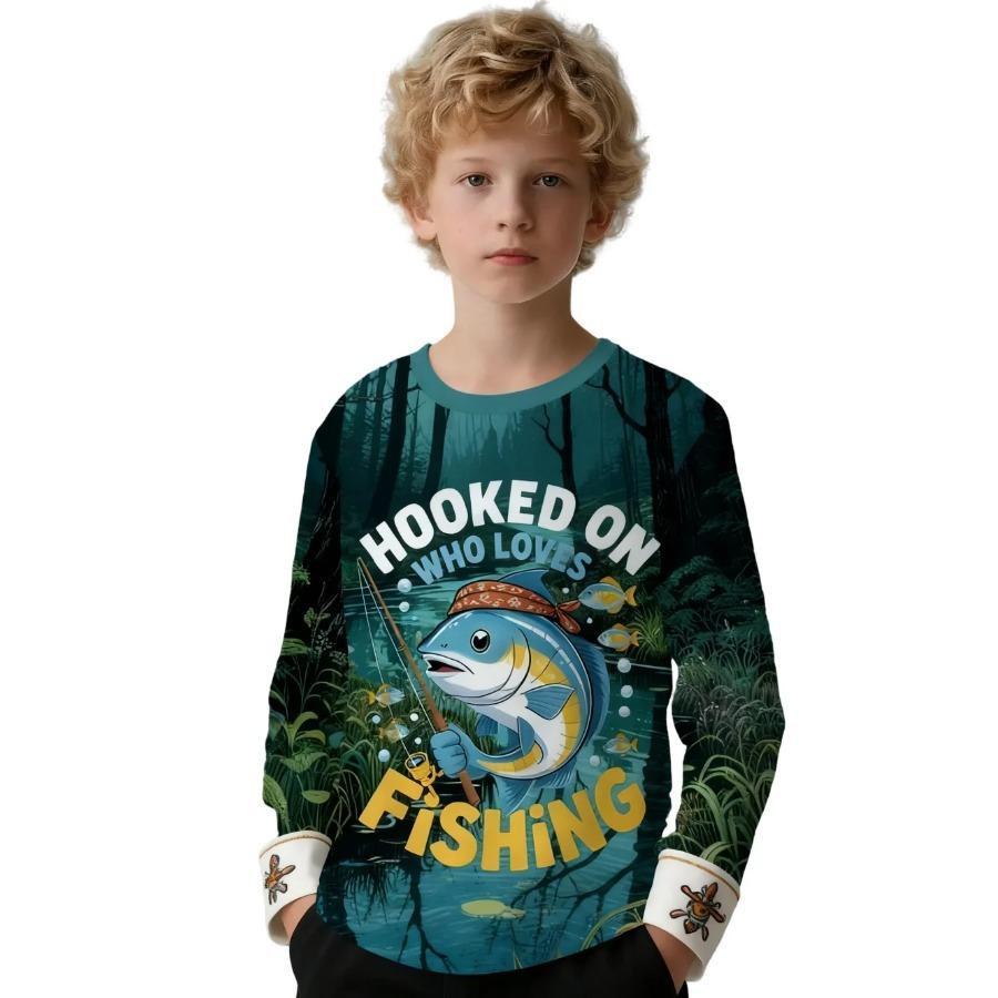 Outdoor Fishing 3D Print Children's Tops from 2 to 8 Year T-Shirts for Boys Girls Kids Clothes Summer Short Sleeve Clothing Boy