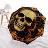 Golden Skull Ornament: Gothic Decor for Your HomeUmbrella, Portable 3-Fold Umbrella for Men & Women,Christmas Gift ES356