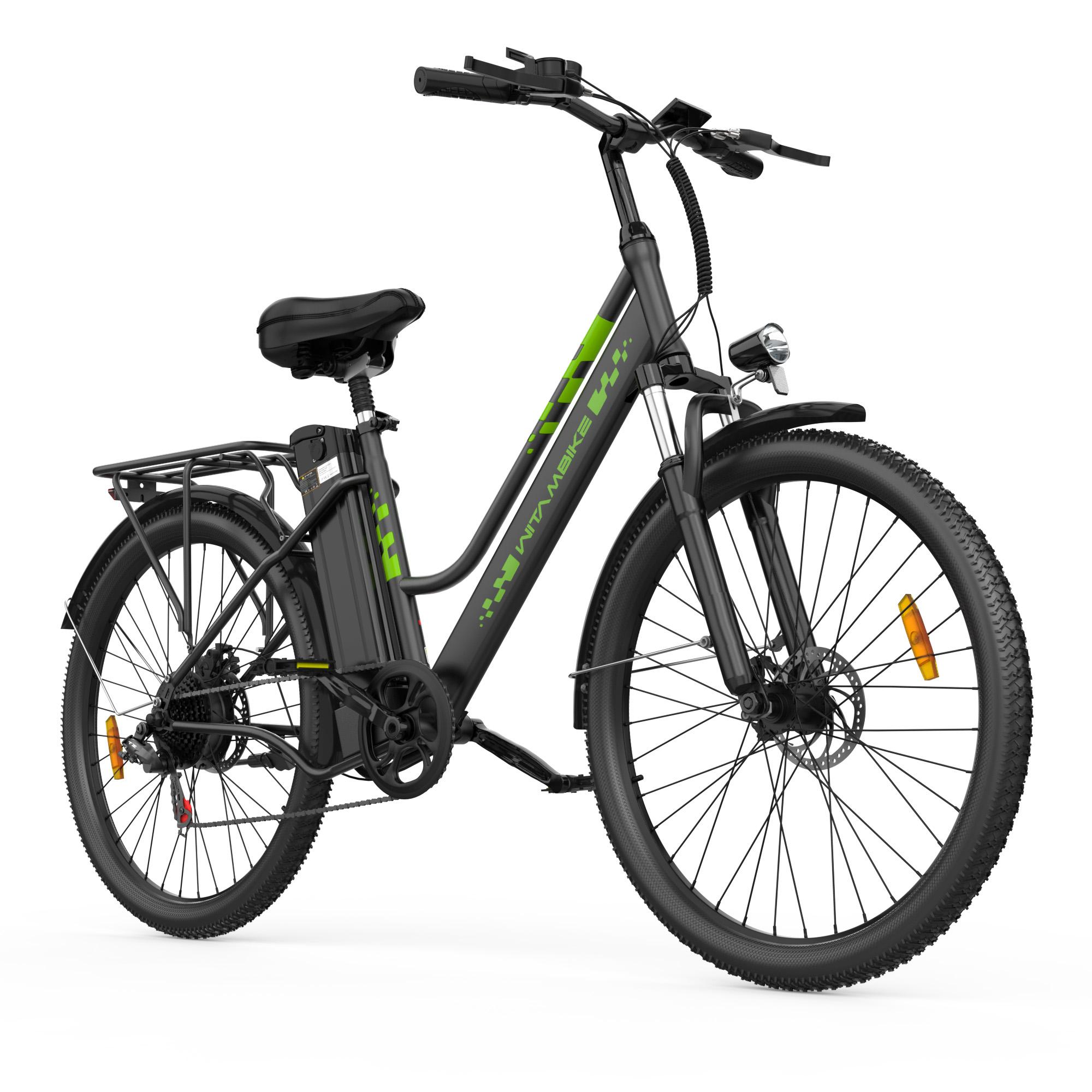 WITAMBIKE C26 PRO Elektrisches Stadtrad für Erwachsene, 36V 20Ah Akku schwarz