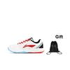 New LiNing Feather Abrasion Resistant Low Top Badminton Shoes Unisex White Red AYTT035-1