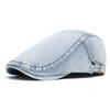 Washed Light Board Denim Cap Men's Forward Hat British Newsboy Hat Women's Beret Painter Hat