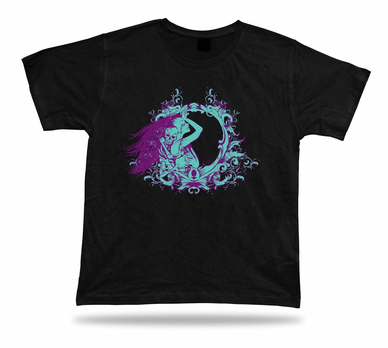 Crying Girl Skeleton Skull Floral t shirt tee design awesome cool apparel S