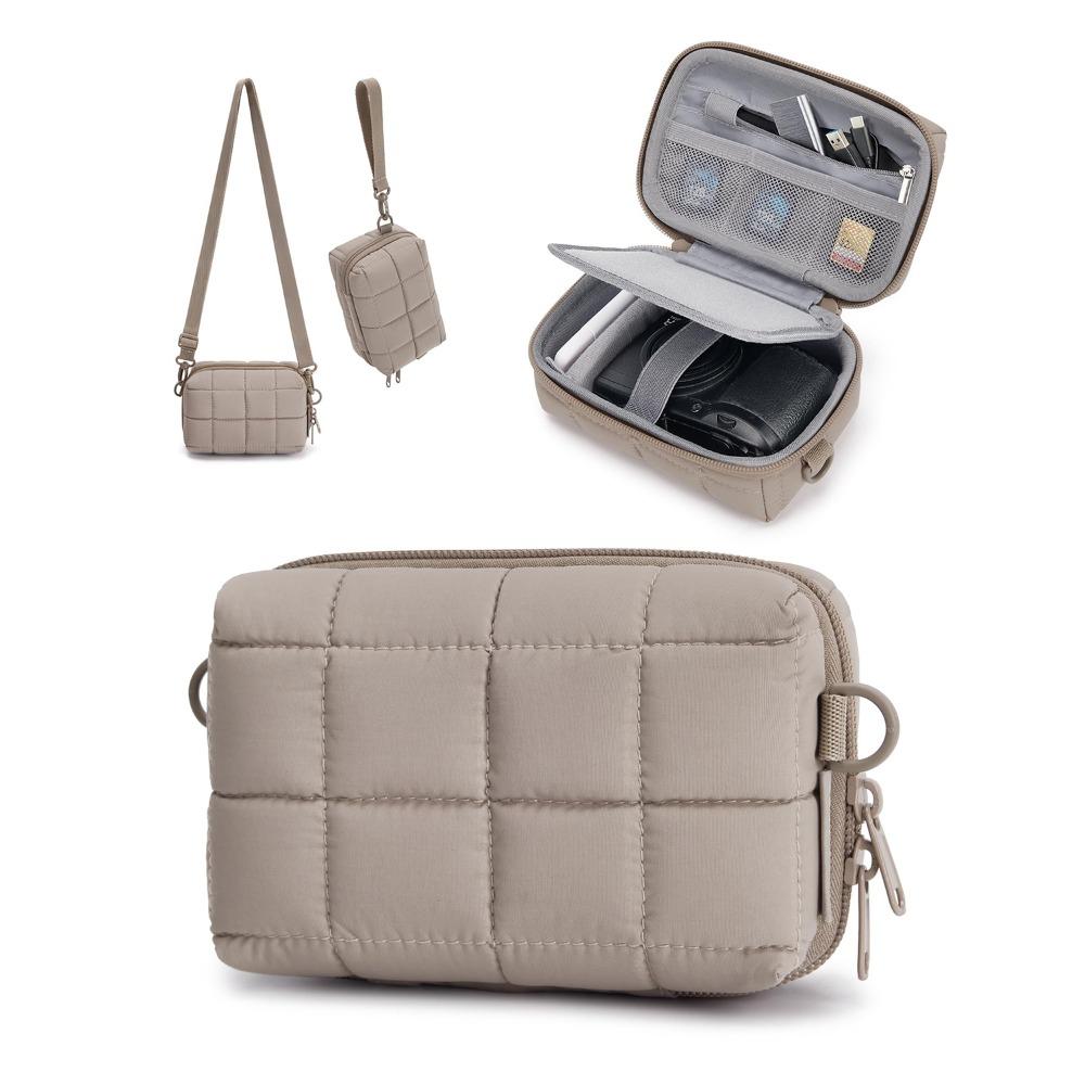 2 Carrying Ways Digital Camera Case Lightweight Puffy Camera Insert Pouch Thickened Soft Storage Bag Outdoor Photography