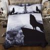 Comforter Print Dark Clouds High Mountains Wolf Comforter Bedding 2/3Pcs/Set With Pillow Case Single Double Bed Set