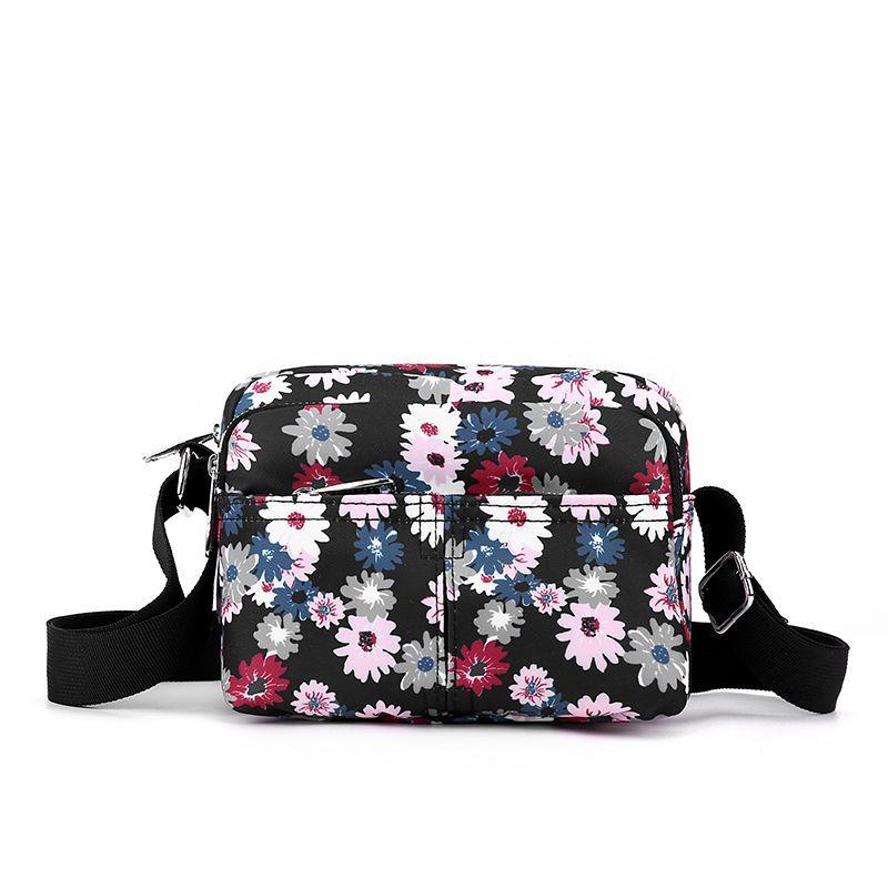 Kleine quadratische Tasche mit modischem Aufdruck für Damen, trendige, vielseitige Umhängetasche für Outdoor-Reisen One size gray