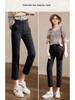 Petite High-Waisted Women's Slimming Straight-Leg Jeans – Elastic, Split, Nine-Point Cigarette Pants