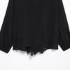 2025 Spring/Summer Women's Slim Fit V-Neck Shirt with Layered Decoration
