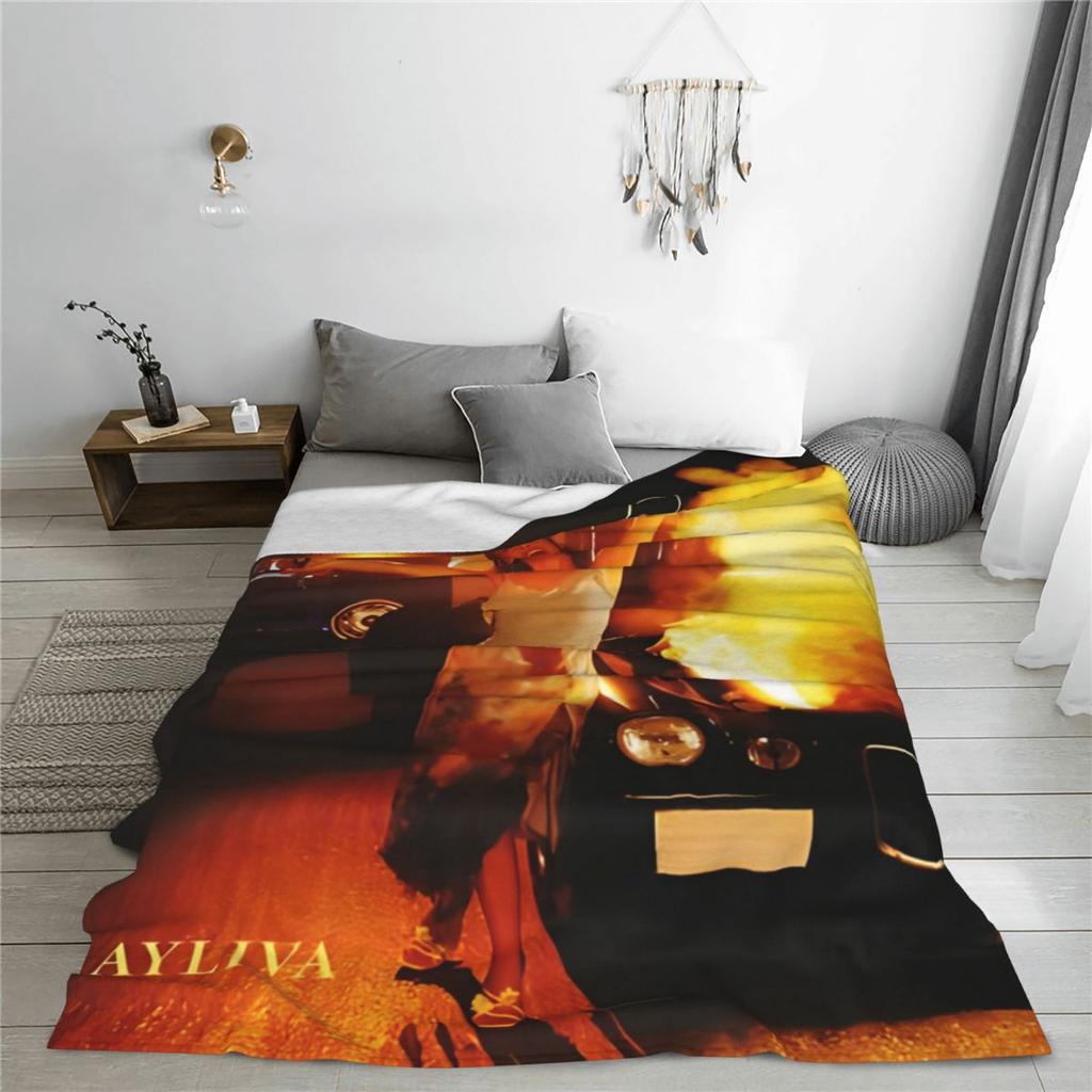 Ayliva Singer and Musician Gift Blanket For Men Women Album Cover Super Soft Cozy Throw Blankets for Couch Multi-size
