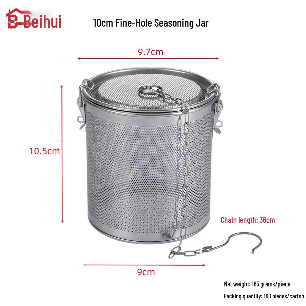 Stainless Steel Fine-Mesh Spice Ball Brine Basket for Seasoning and Braised Meat