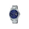 CASIO STANDARD Quartz Movement Stainless Steel Strap Watch Men's Watches Blue Dial (Unisex) Japanese Korean Watches MTP 1384D 2A