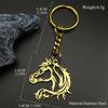 Vergoldeter Schlüsselanhänger Hohlpferdekopf Schlüsselanhänger Anhänger Dekorativ Glücksbringer Schlüsselhalter Stilvolles Rucksack Handtaschen Accessoire Für Auto