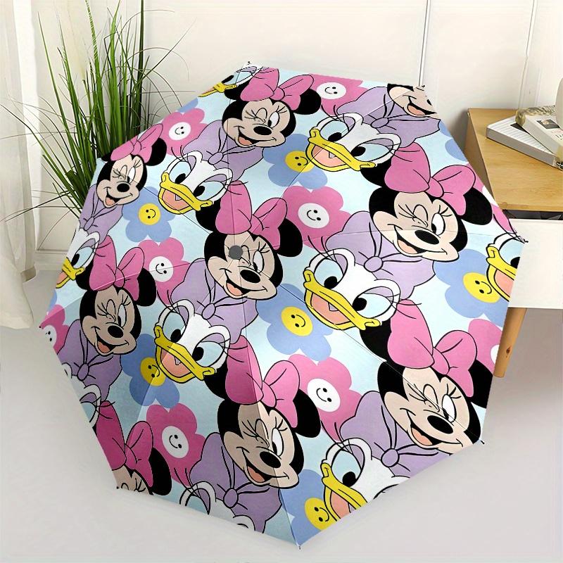 

Minnie Mouse Daisy Duck Automatic Opening and Closing Umbrella, Compact Travel Umbrella, Lightweight and Portable, Suitable for Beach Commut