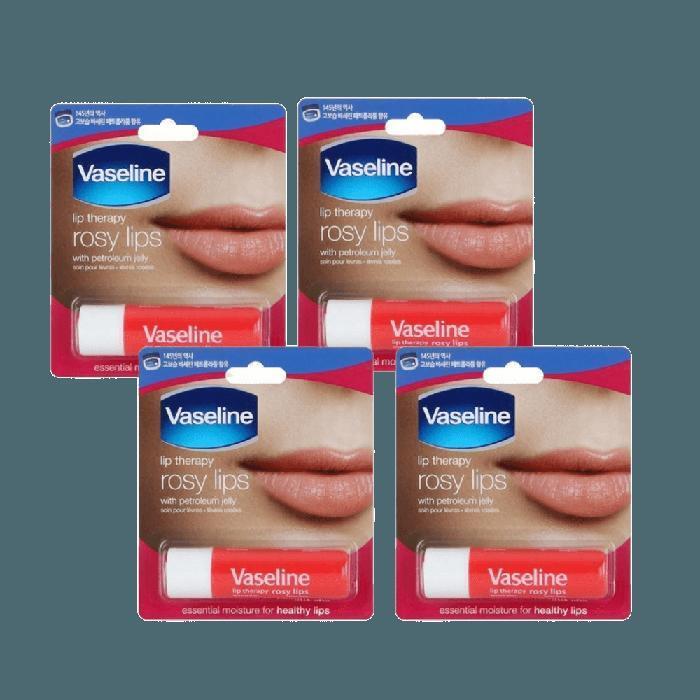 Vaseline Lip Balm Lip Therapy Rosy Lips Care Stick 4.8g x 4 (30322859)