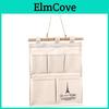 Zakka Style Cotton Linen Wall Hanging Organizer For Bedroom Storage With Multipurpose Design