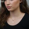 EFFIE QUEEN Stainless Steel 18k Gold Water Drop Shell Heart Pendant Necklace Romantic Jewelry for Women Valentine's Gift STMN10