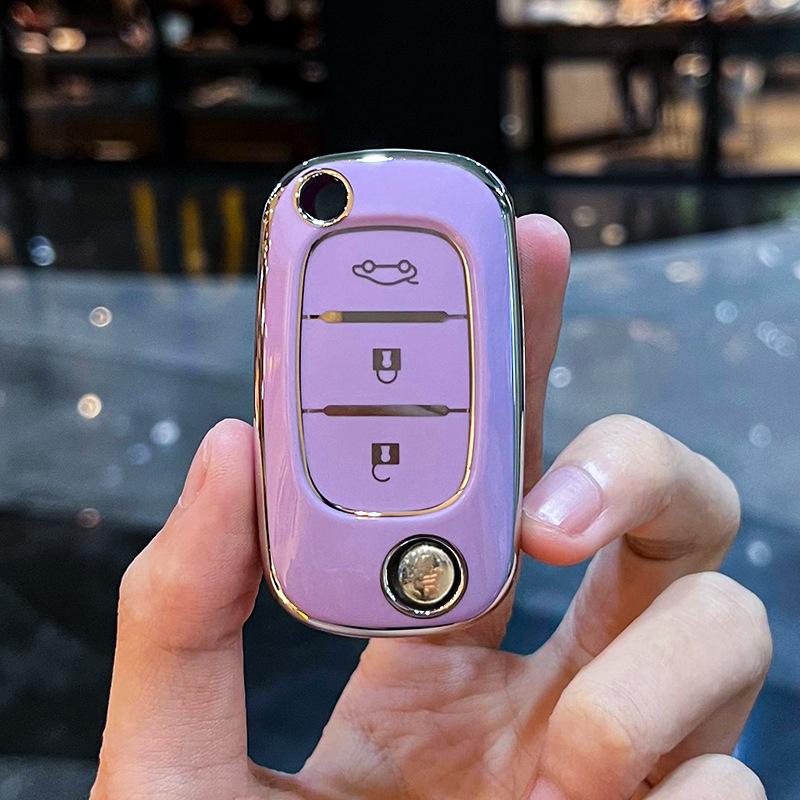 

Новий чохол для дистанційного ключа TPU для Mercedes для Renault Fluence Clio Megane для LADA Vesta Granta XRay Kalina Priora Sedan Sport Key Case фіолетовий