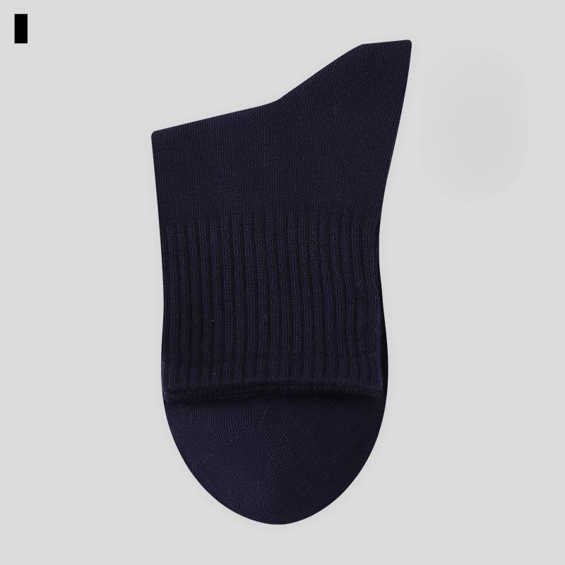 Men's Autumn Combed Cotton Business Antibacterial and Deodorizing Men's Cotton Socks Boneless Hand-sewn Mid-tube Cotton Socks
