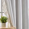 French Full Blackout Thickened Linen Ruffle Curtains Bedroom Living Room Bay Window Kitchen Curtains Door Curtain Labeling