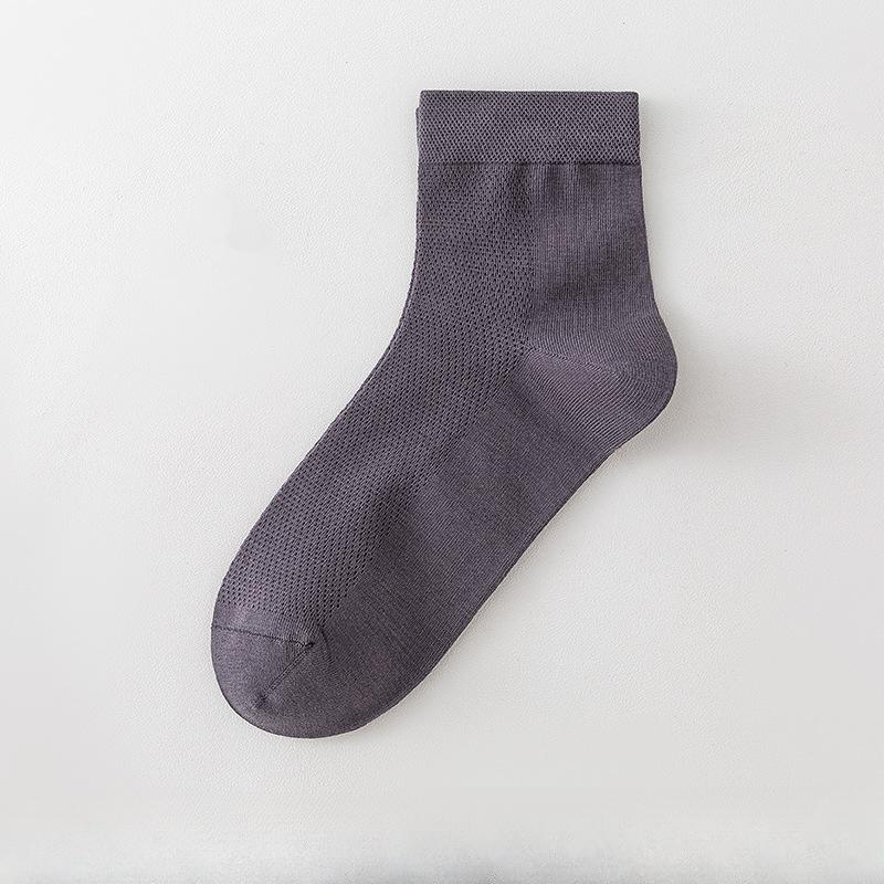 Socks Men's Anti-odour Sweat Summer Mid-calf Socks Thin Section of Pure Cotton Summer Breathable Cotton Leisure Mesh Men's Socks