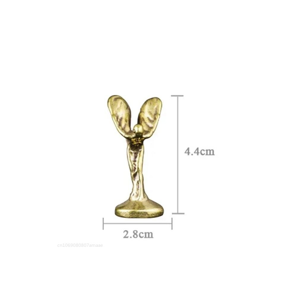 Handmade Bronze Trophy Awards Desktop Decor Retro Ornaments Small Bronze Figurine Statue Craft Souvenirs Little Golden Man Cup