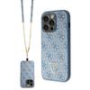 Custodia per iPhone 14 Pro Guess Crossbody Logo Metallico Blu