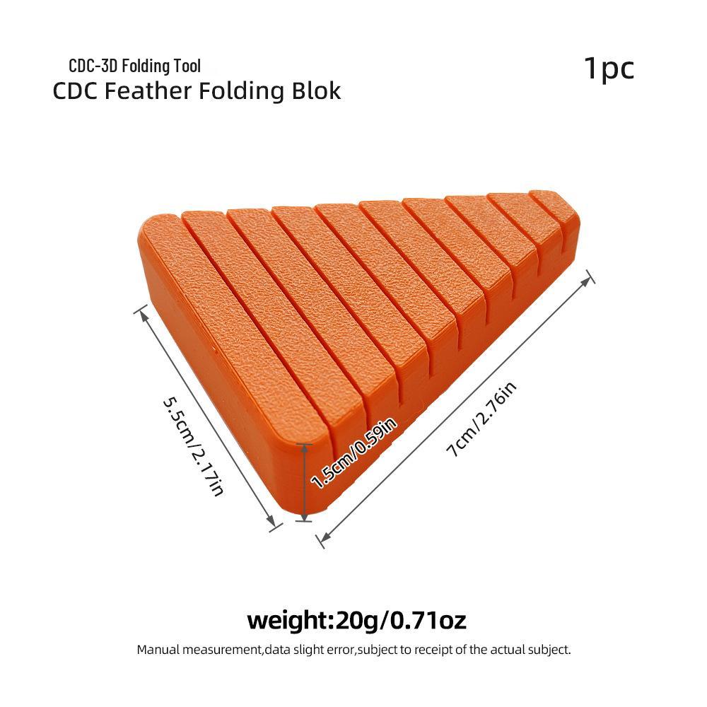 Weißer Reiher CDC Feder Clip Set: 3-teiliges Fliegenbindewerkzeug mit Klemme und Faltwerkzeugzubehör.