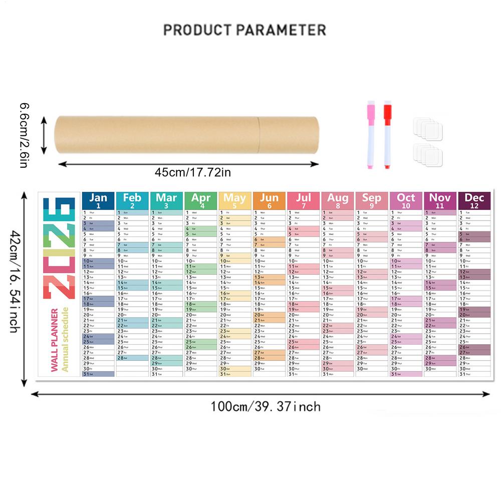 2026 Wall Calendar 12 Month 2026 Calendars Dry Erase Wall Planner Agenda Planner Thick Paper 12 Month for Rome Decor Family