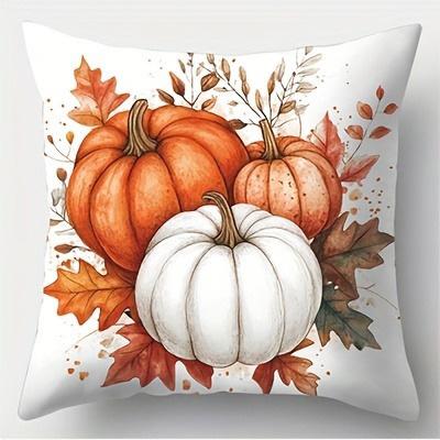 Halloween Themed Pillowcases: Pumpkins, Ghosts, Kitten, And Bat Designs! Sofa Cushion Cover Holiday Party Decoration Gift