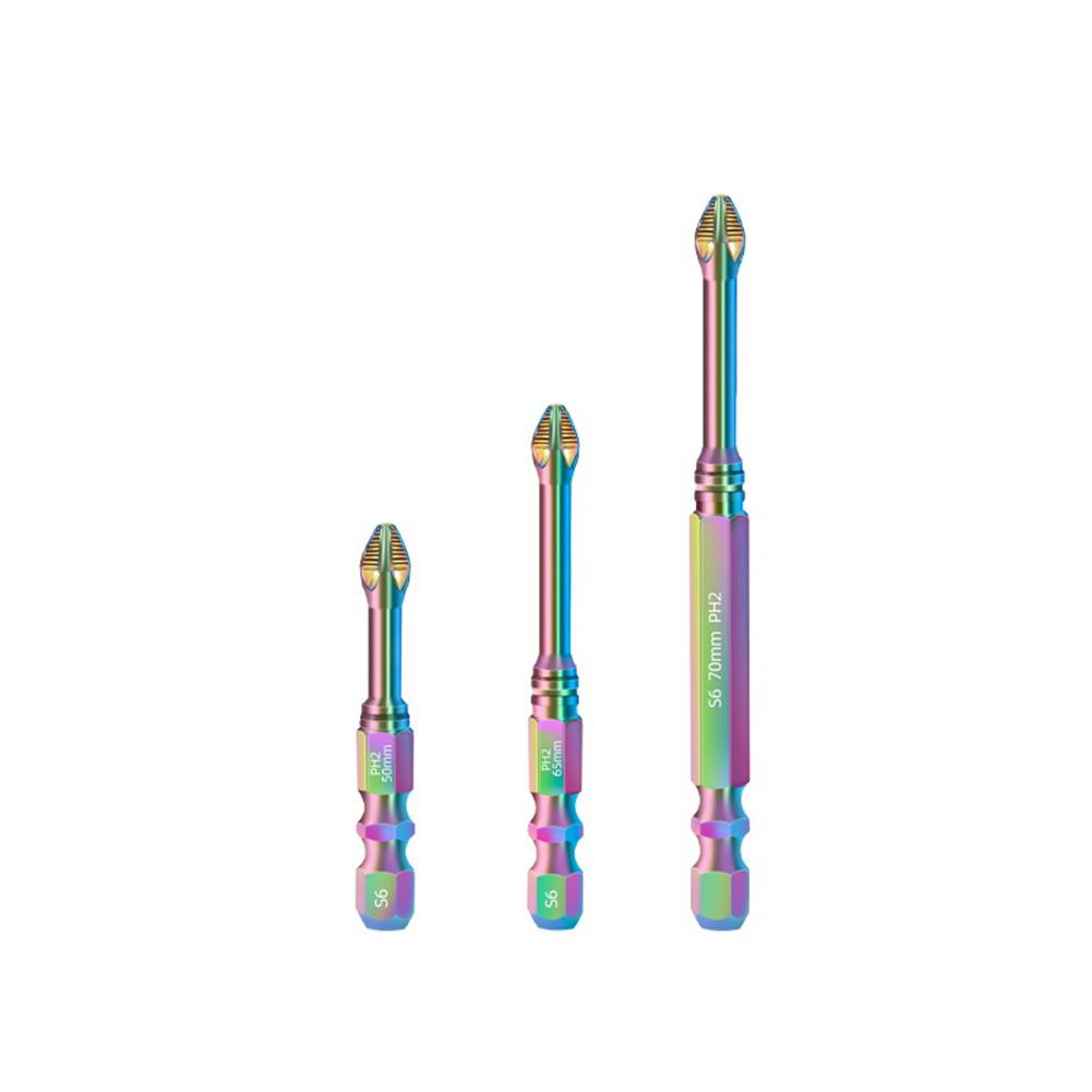 

3/5/6/8pcs PH2 Magnetic Screwdriver Bits Set Anti-Slip Serrated Tip Cross Head Drill Bits For Driving Screws Into Wood Metal