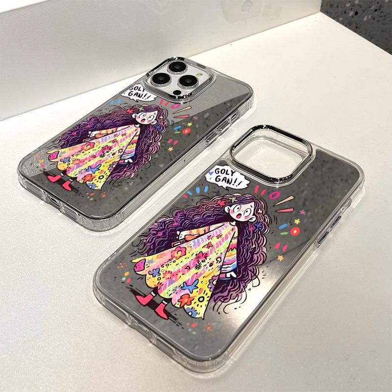 Mobile Phone Cases for iPhone 11 13 XR 15 Pro Max 12 14 Pro Max Case iPhone 16 XS Max Mirror Protective Case Mirror Exquisite Cartoon Waterproof