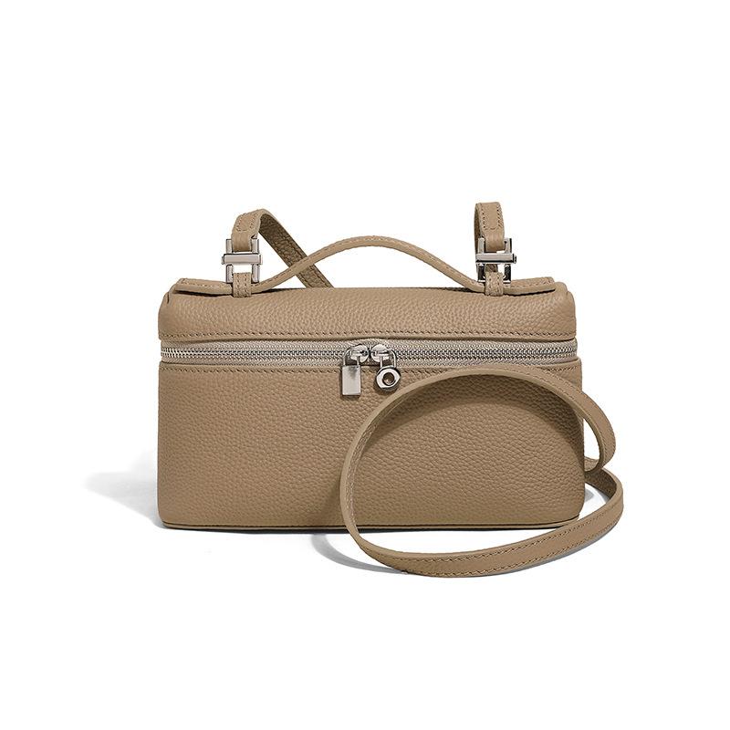 Summer Bag First Layer Cowhide Lp19 Lunch Box Bag Women'S Hand Leather Women'S Bag Shoulder Messenger Bag