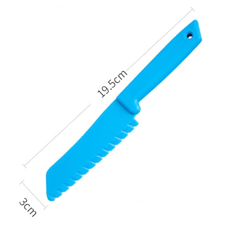 

Kid Plastic Kitchen Knife Set Children s Safe Cooking Chef Nylon Knives For Fruit Bread Cake Salad Lettuce Knife синий