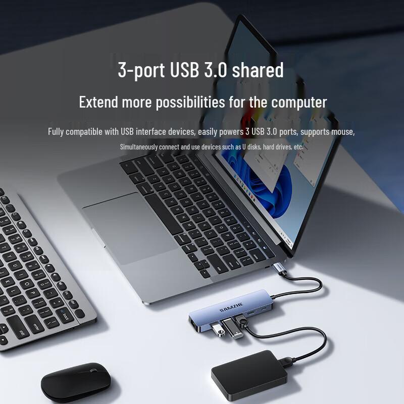 Shan Ze Type-C USB 3.0 Gigabit Ethernet HDMI 4K Dock
