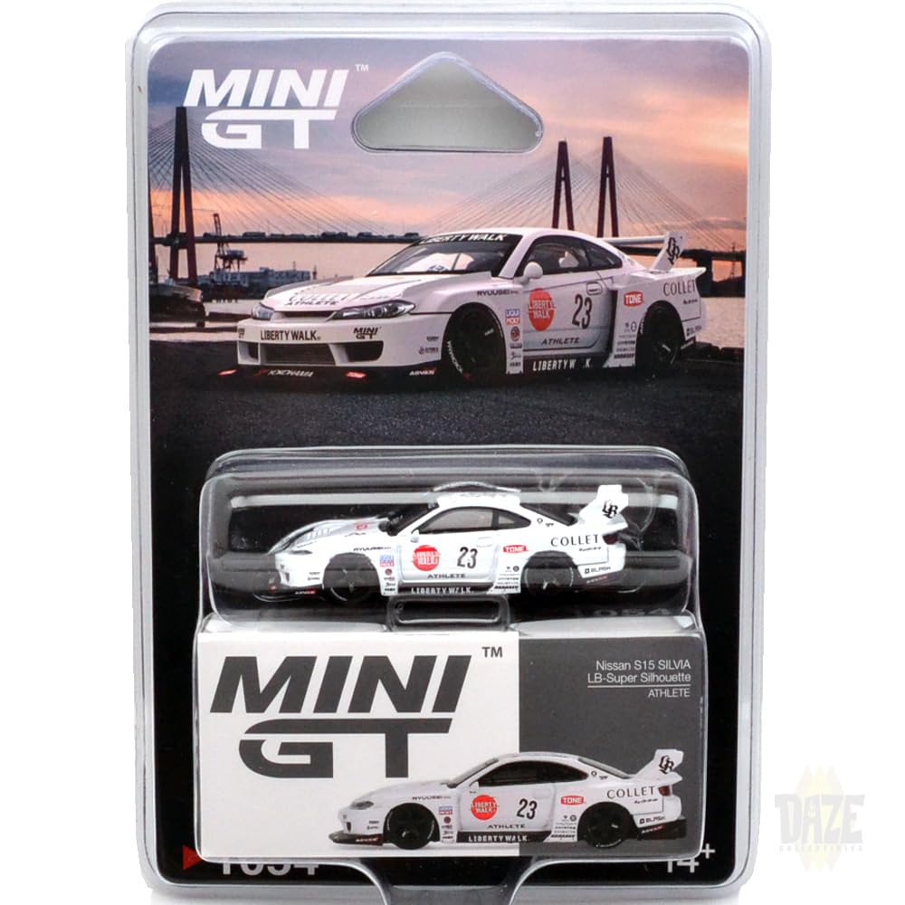 MINI GT 164 Scale Nissan LB-Super Silhouette S15 Silvia Athlete (U.S. MiJo Toys Exclusive) MGT01054-BL